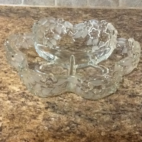 Vintage Mikasa Crystal Divided Serving Bowl. - Picture 1 of 3